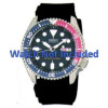 Horlogeband Seiko 7S26-0020 / SKX009K1 / 4FY8JZ Rubber Zwart 22mm
